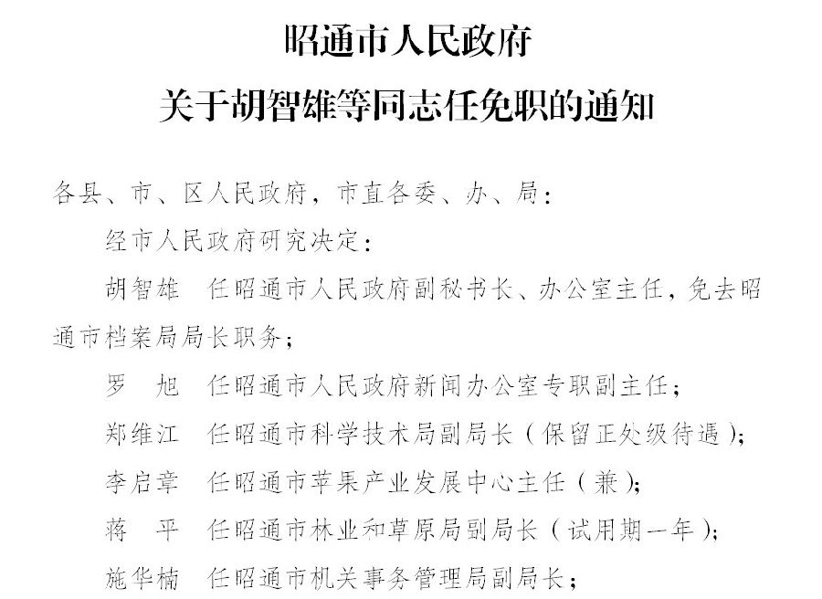 昭觉县人民政府办公室人事任命推动县域治理迈向新台阶